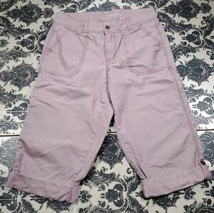 Carhartt womens relaxed fit pale purple crop pants